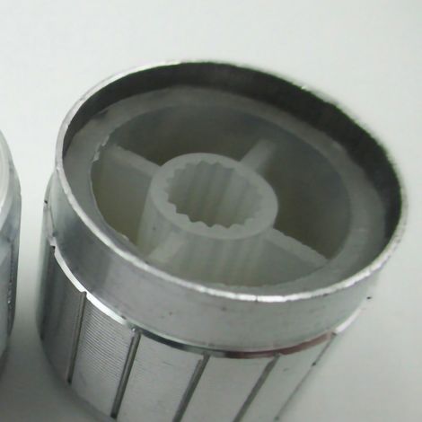 Bouton d'interrupteur, capuchon de potentiomètre, bouton rotatif en alliage d'aluminium, réglage du volume, bouton de lampadaire, blanc