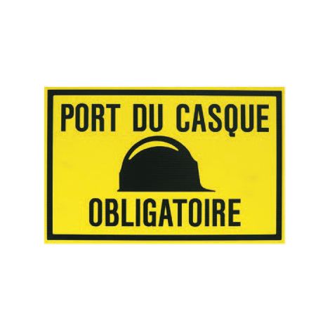 Plaque 330x200 'Protection obligatoire de la tête' VINMER - 387001