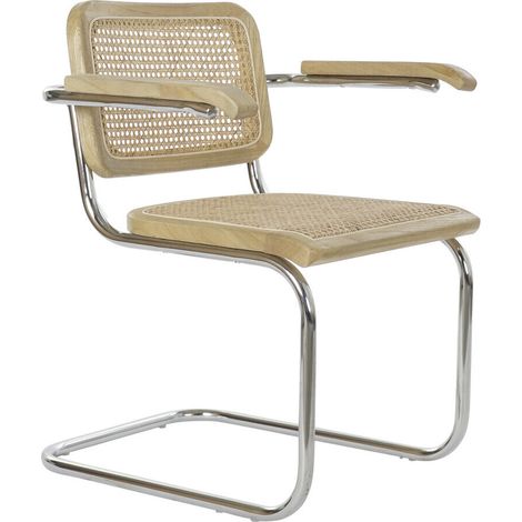 Chaise Orme Rotin 65,5X62X79 Calandre Marron Clair (1/5)