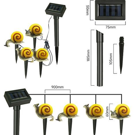 Solarleuchte, Solarfigur für den Außenbereich, 4er-Set wasserdichter bunter Standleuchten, Tierimitat, Lichterketten-Laterne (1/2)
