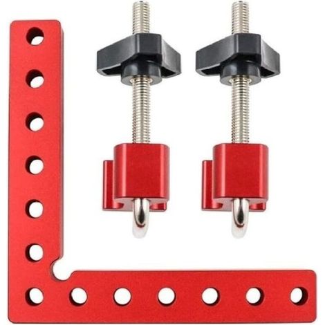 Règle à Angle Droit 90° pour Bois - Bloc de Positionnement Aluminium 140mm, Fixation Angulaire Menuiserie Précise (1/4)