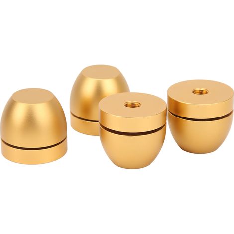 Support d'isolation acoustique en alliage d'aluminium doré, pieds anti-vibrations pour enceintes et amplificateurs (1/5)