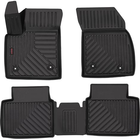 Alfombrillas de goma 3D para coche: Ford Focus MK4 (hatchback, sedán, familiar, Turnier, Turnier Active, 2018-) - borde de 5 cm