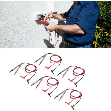 Fünf Sets zusammen verkauft, universelles digitales Multimeter-Prüfspitzenkabel, 1000V 20A, vergoldete Prüfspitze, HC136-T. (1/5)