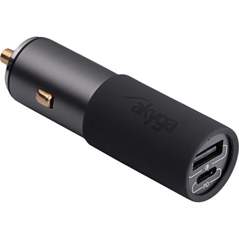 AKYGA Autoladegerät AK-CH-26 100W USB-A + USB-C PD Schnellladung 3 5-20V / 1,5-5A Grau (1/4)