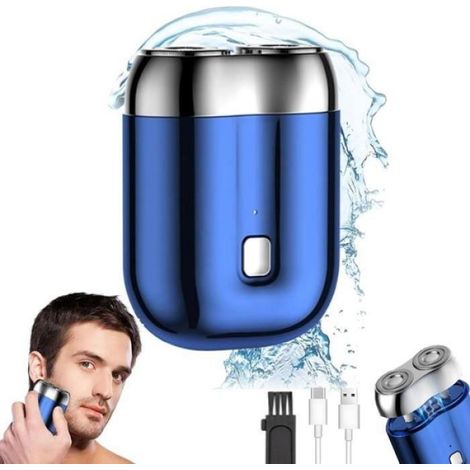 Afeitadora EléCtrica Para Hombre mini rasoir électrique Maquina De Afeitar Hombre mini rasoir électrique portable（bleu） (1/5)