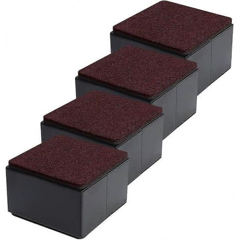 Rehausseur de lit et de meubles de 2 pouces, rehausseur carré robuste pour canapé et fauteuil, 3,15 pouces de large, ajoute 2 pouces de hauteur, supporte jusqu'à 20 000 livres, protège le bois dur. (1/5)