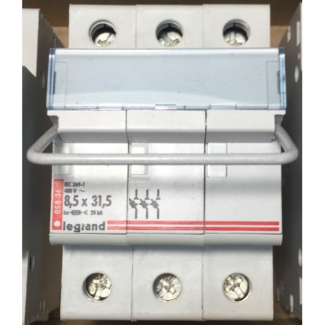 Legrand 005836 - Circuit breaker disconnector - 3P - cylind. cartridge. ind 8x32 - 400V