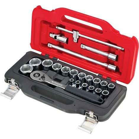 Facom SL.151-EP22PB 1/2in Drive Socket Set, 22 Piece FCMSL151EP22 (1/4)