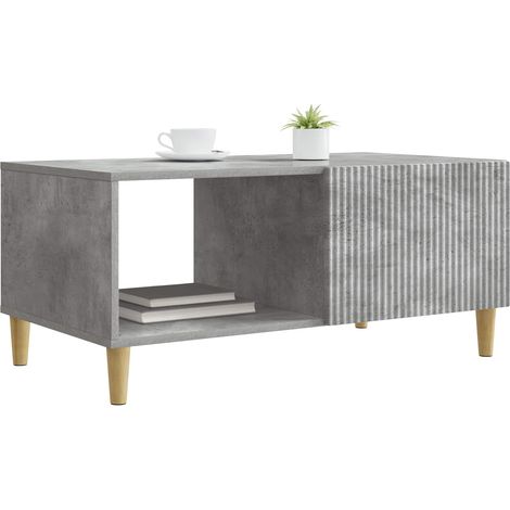 Maison Exclusive - Couchtisch Betongrau 90 x 50 x 40 cm Holzwerks