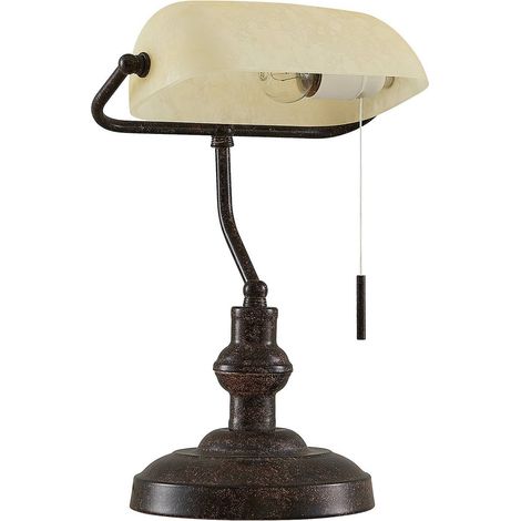 Lindby Lámpara de mesa 'Profina' en Marrón Metal (1/5)