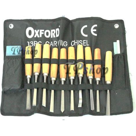 Set kit 13 sgorbie scalpelli scalpello per legno da falegname con astuccio