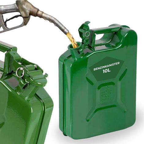 Kraftstoffkanister JerryCan LD10, 10 Liter, Metall, für Kraftstoffe, grün (1/5)