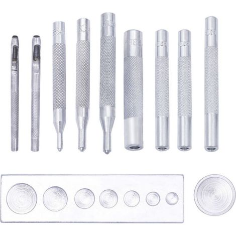 fixing base punch leather hollow punch metal rivet eyelet repair kit