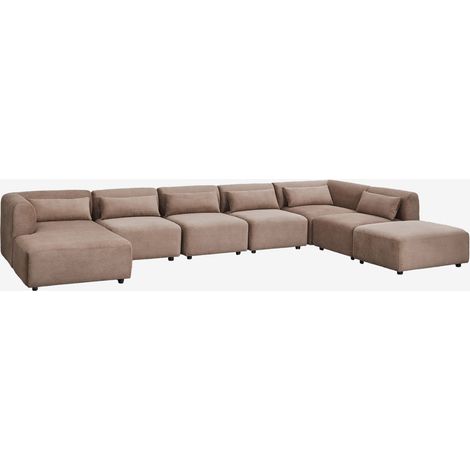 Canapé modulable méridienne gauche 6 pièces avec pouf Fogler SKLUM (1/5)