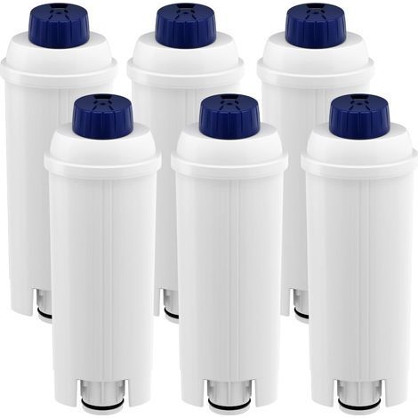 Lot de 6 Filtre à eau, Résine échangeuse d'ions, Charbon actif, Pour machine DeLonghi ECAM ETAM (1/5)