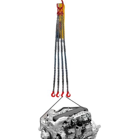Sangle de chaîne, capacité de 5 tonnes, acier allié durable, 5 Ton, 1.5m (1/5)
