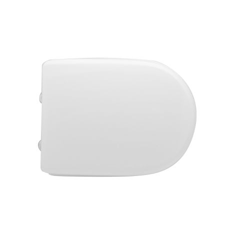 Abattant WC pour vase Cierre Piuma 44,5-47x36 cm abattant WC avec charnie'res re'glables en fonte de bois blanc