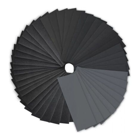 BUNTHAUS 36pcs papier abrasif humide et sec voiture ponçage bois métal outil de polissage ensemble (1/5)