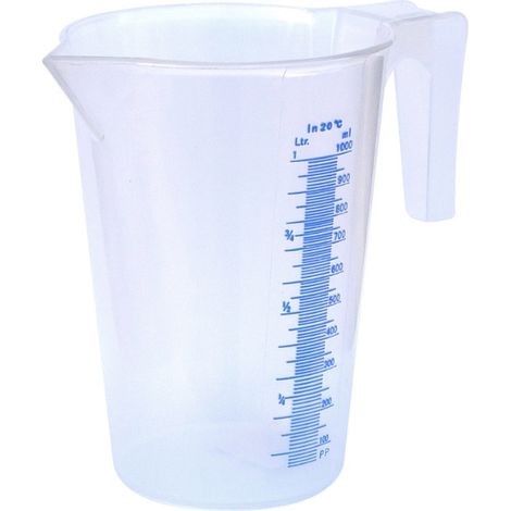 Vaso medidor de polipropileno, capacidad nominal 1 l, transparente PRESSOL