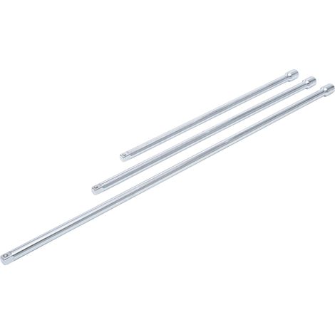 BGS Diy 92236 - Set di prolunga, 3 pezzi, 10 mm, 375/450 / 600 mm, cromato lucido (1/5)
