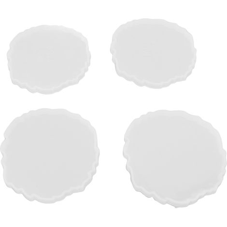 4-teilige Silikonform, einzigartige Wellenform, elastisch, leicht zu lösen, ideal zur Herstellung von DIY-Untersetzern. (1/5)
