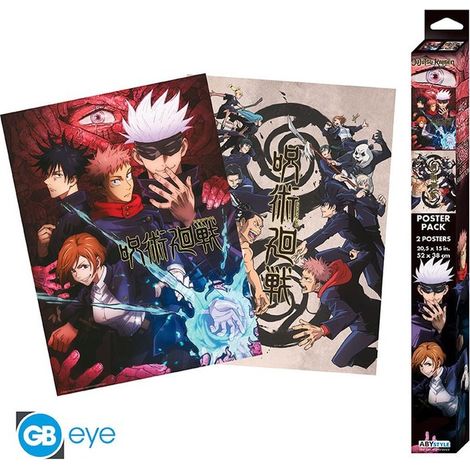 POSTER CHIBI JUJUTSU KAISEN GRUPO Y ESCUELAS