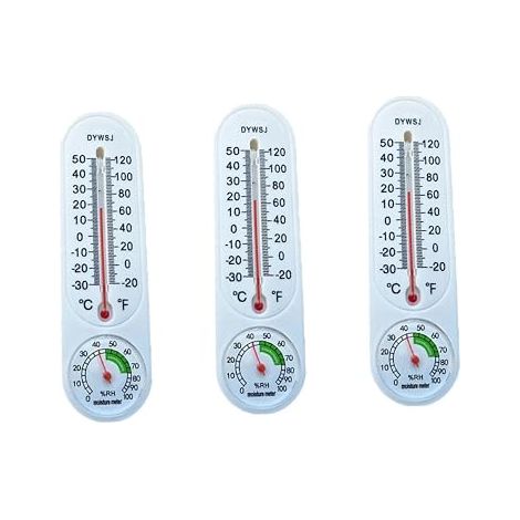 3 x thermomètre réfrigérateur humidimètre extérieur refroidisseur thermomètre hygromètre réfrigérateur thermomètre température et hygromètre (1/4)