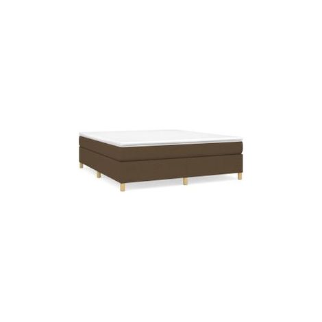Sommier à lattes de lit avec matelas Marron foncé 160x200 (1/5)