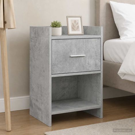 vidaXL Bedside Tables Concrete Grey 40 x 30 x 60 cm Engineered Wood (1/5)