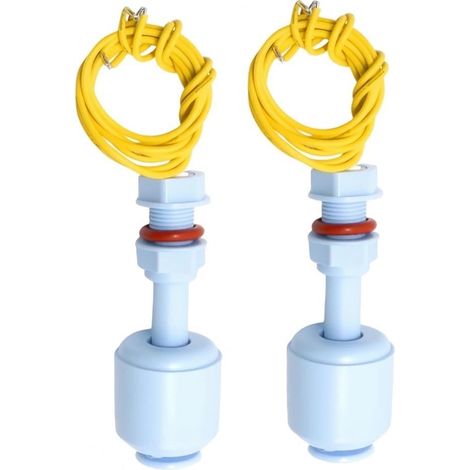 2 Pcs Interrupteur à Flotteur Vertical, Interrupteur de Niveau à Flotteur  10W 52 mm Bleu Capteur de Niveau d'eau Switch Liquid Controller pour Hydroponie Jardinage Aquarium Réservoir de Piscine (1/5)