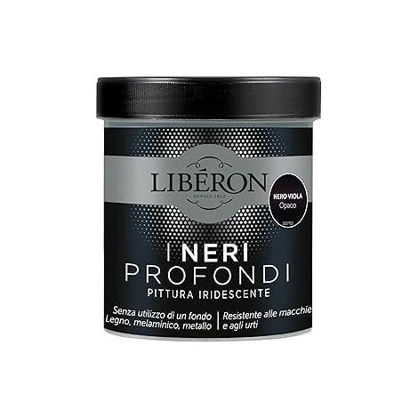 LIBERON - PITTURA IRIDESCENTE I NERI PROFONDI NUOVO NERO VIOLA OPACO 500ML (1/3)