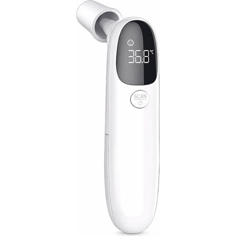 Thermomètre auriculaire numérique pour adultes et enfants – Thermomètre frontal infrarouge rapide et précis, lecture instantanée, alarme de fièvre et écran LCD – Thermomètres infrarouges pour (1/5)