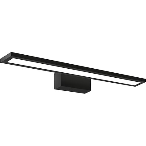 READ Applique da bagno LED 12W 1100lm 3000K IP20 Nera - Rossini Illuminazione - Lampada a parete sottile per specchi e quadri in metallo (1/2)