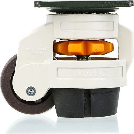 GD-60F Lot de 4 roulettes rétractables de nivellement pour meubles robustes, établi, table de soudure, capacité de charge totale 1000 kg (1/5)