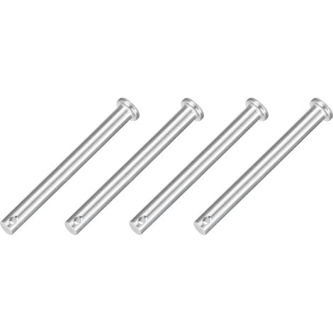 4pcs M8x80mm Goupilles à Trou Unique, Goupille de Verrouillage Acier Inoxydable 304, Goujons à Tête Plate de Chape pour Verrou Remorque Réparation Fixation Mécanique Équipement (1/5)