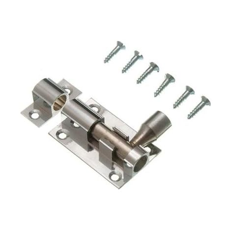 3 loquets de porte en laiton chromé de 3,8 cm (1/2)