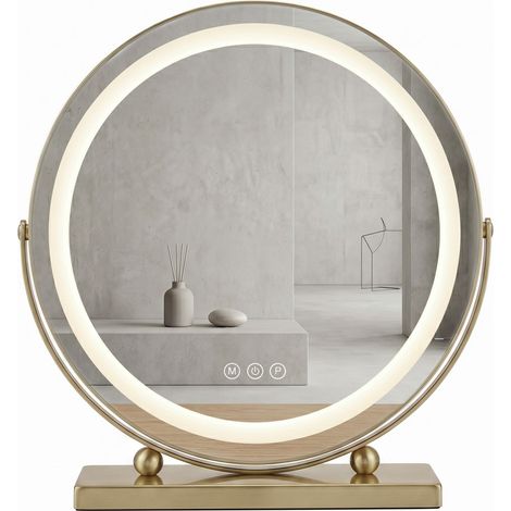 Specchio Rea Make-Up Led Gold