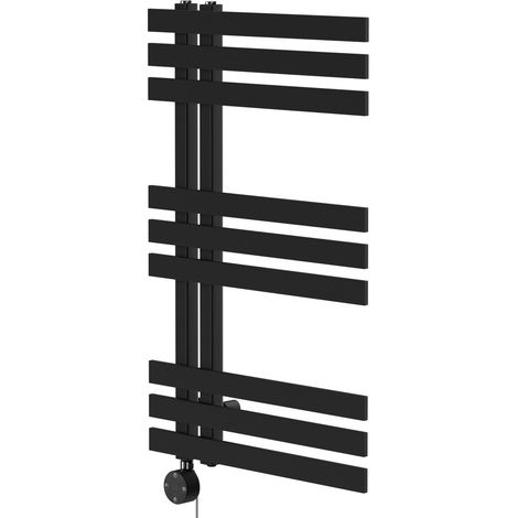 Wholesale Domestic Holden Colore Matt Black 800mm x 500mm Designer Digital Thermostatic Electric Heated Towel Rail (1/5)