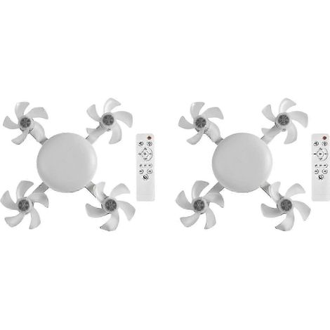 spots LED E27 pour ventilateur de plafond avec télécommande et variateur, 60 W, en forme de drone. (1/5)