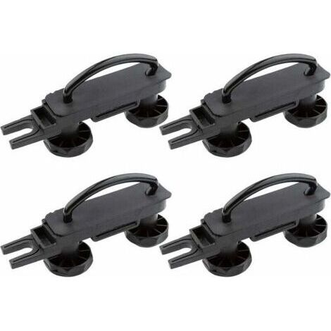 Lot de 4 supports de fixation en U universels pour coffre de toit de voiture - Largeur intérieure avec 8 écrous de verrouillage (1/4)