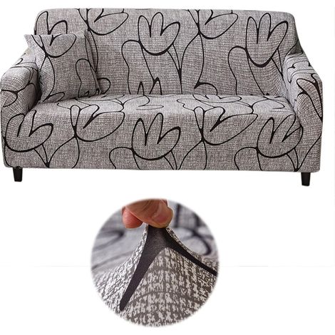 Waterproof Elastic Sofa Cover, 95% Polyester, 5% Elastane, Stretch Sofa Protector with Foam Bars, Dustproof and Wrinkle-Free Cover for Living Room Sectional (1/5)