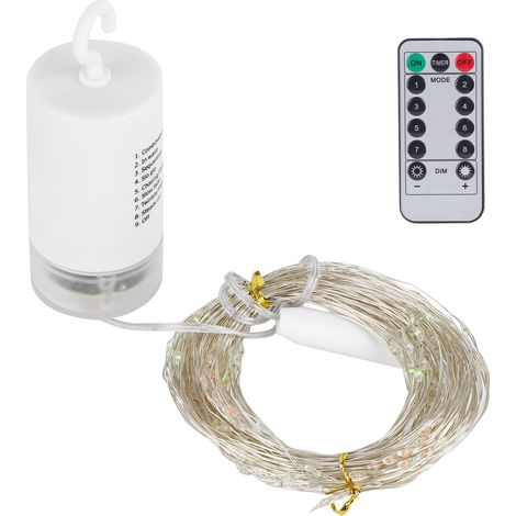 Guirlande lumineuse de 2 m avec 200 LED et 8 modes d'éclairage, idéale pour décorer un sapin de Noël ou une fête à la maison. (1/5)