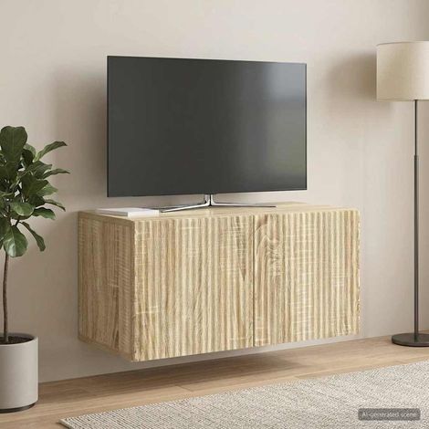 Mobile Porta TV da Muro Rovere Sonoma 59,5 x 31 x 30 cm vidaXL