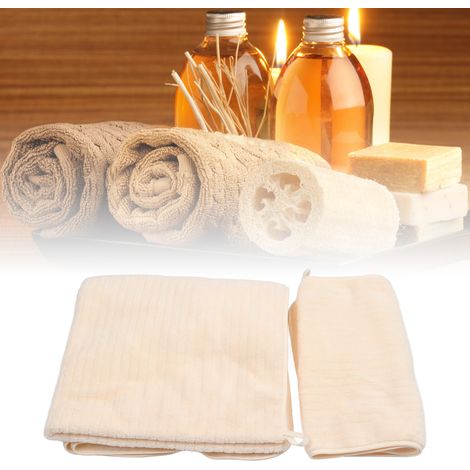 Gestreiftes Handtuchset aus Korallenvlies (1 Badetuch + 1 Handtuch) – neue Kombipackung aus einfarbigen Bade- und Handtüchern (1/5)