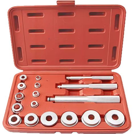 Lot de 17 outils d'installation et de démontage de roulement Aluminium durable Design antidérapant Pour roulements de voiture (1/5)