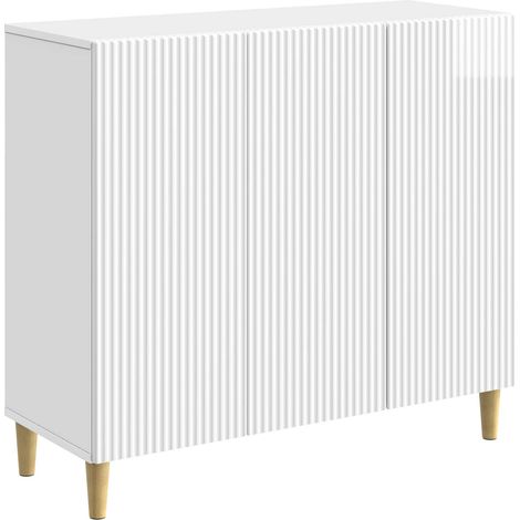Credenza Bianco Lucido 89 x 34,5 x 80 cm Legno ingegnerizzato vidaXL