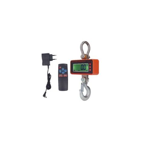 Balance de grue électronique industrielle 1500KG 3000LB,balance suspendue sans fil étanche à écran LCD,prise UE 100-240V,orange