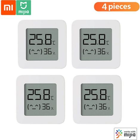 pièces Xiaomi BT thermomètre 2 sans fil intelligent électrique hygromètre numérique capteur d'humidité fonctionne avec l'application Mijia (1/5)