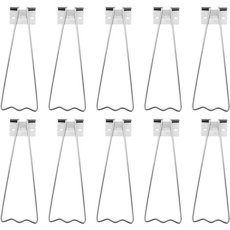 Support de Cadre Photo Argenté en Fer et Plastique, Lot de 10 Pièces, Facile à Utiliser pour Affichage de Cadres Photo sur Table ou Bureau (1/5)